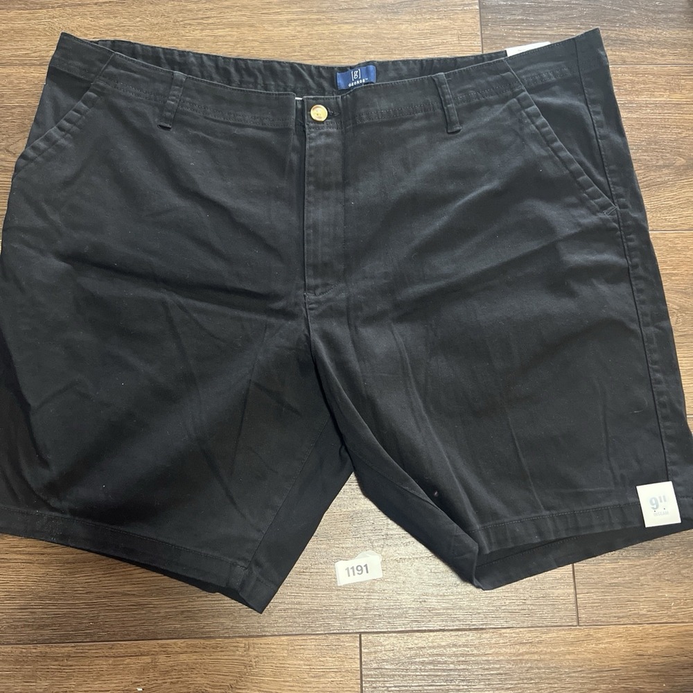 New George Mens Stretch Twill Flat Front Shorts Size 46 2 Pack